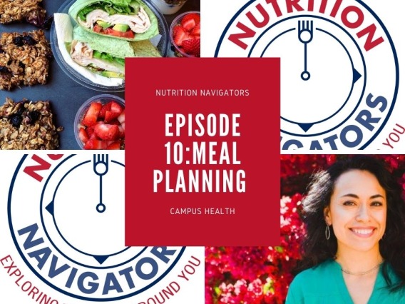 Square graphic with photo of Christy Wilson Nutrition Navigator logo and text that reads Episode 10 Meal Planning
